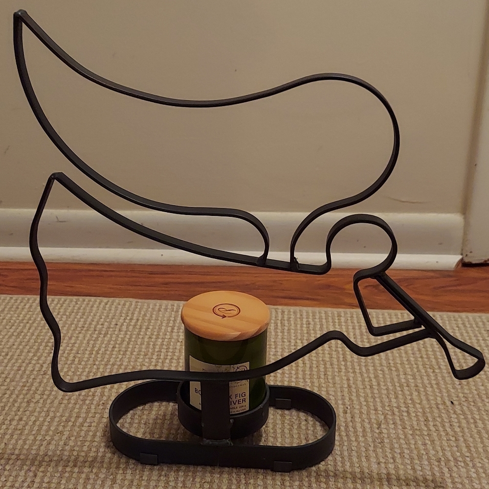 Vintage wrought iron angel candle holder- candle not included